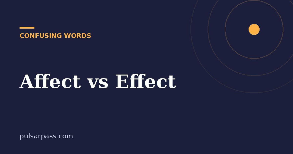 Affect vs Effect – Confusing Words guide