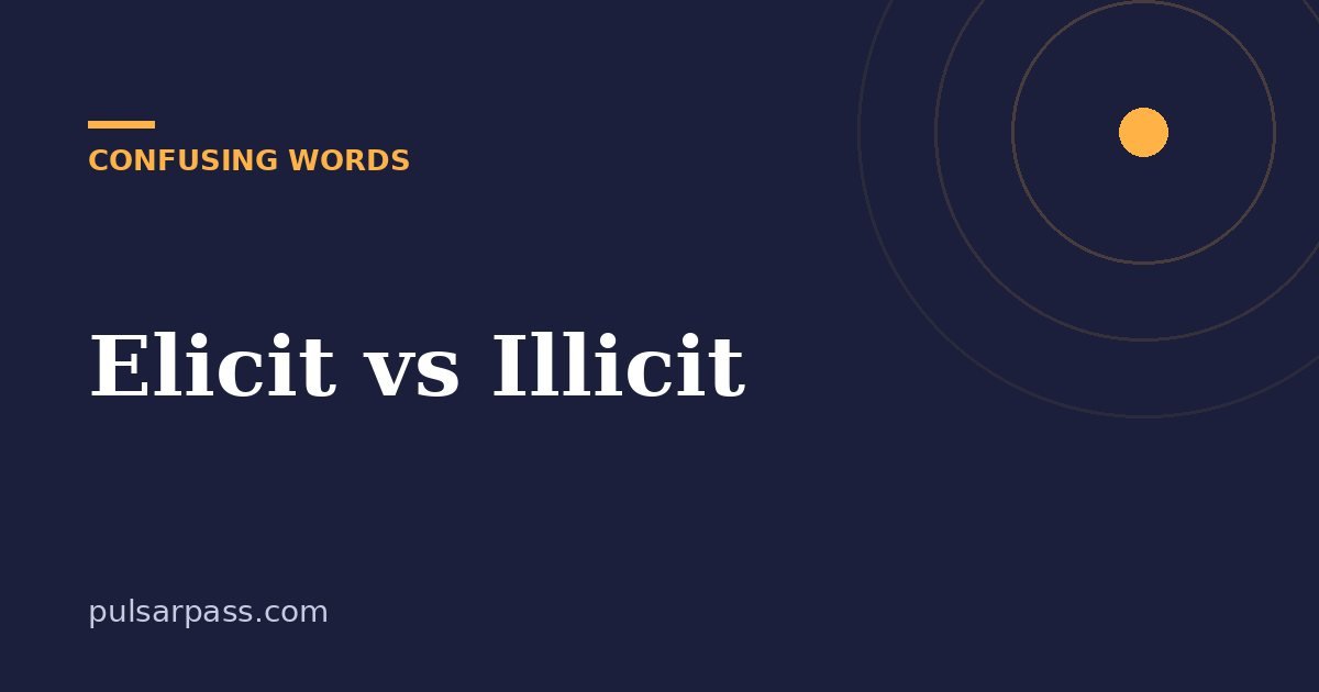 Elicit vs Illicit – Confusing Words guide