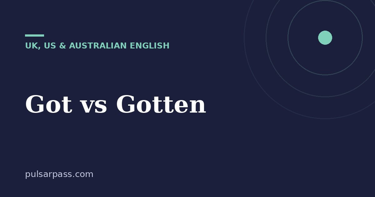 Got vs Gotten – UK, US & Australian English guide