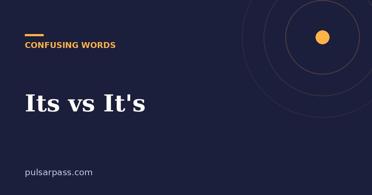 Its vs It's – Confusing Words guide