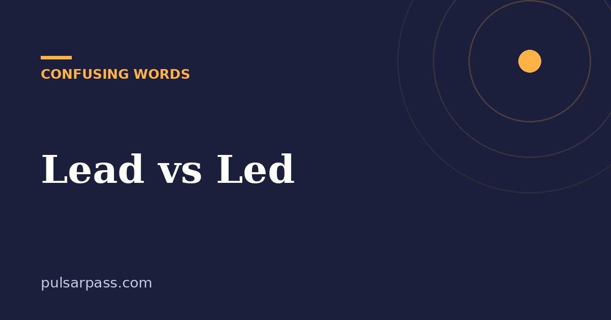 Lead vs Led – Confusing Words guide