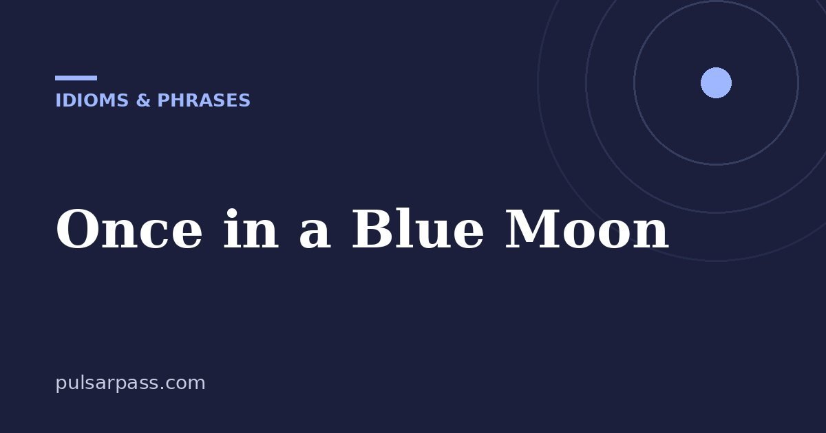 Once in a Blue Moon – Idioms & Phrases guide