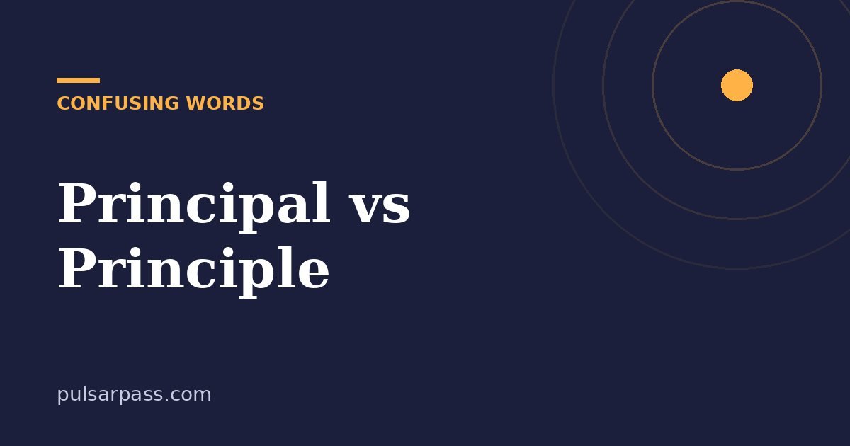 Principal vs Principle – Confusing Words guide