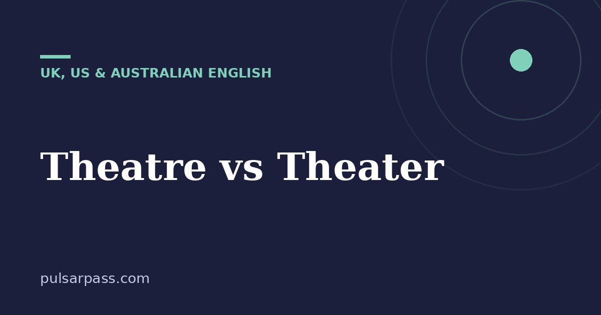Theatre vs Theater – UK, US & Australian English guide