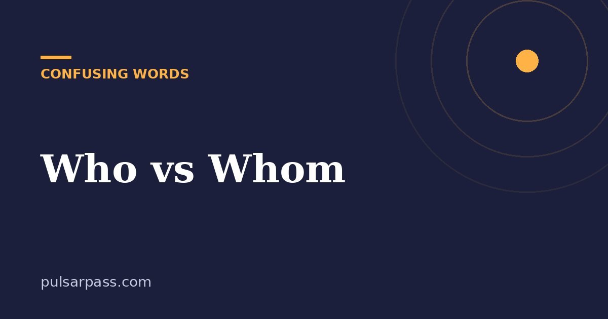 Who vs Whom – Confusing Words guide