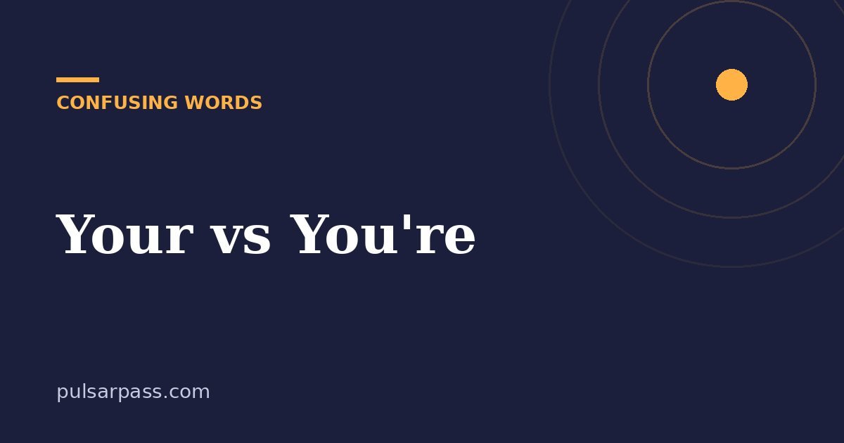 Your vs You're – Confusing Words guide